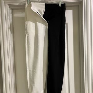 Never worn two tone black/white slacks w ankle cuff